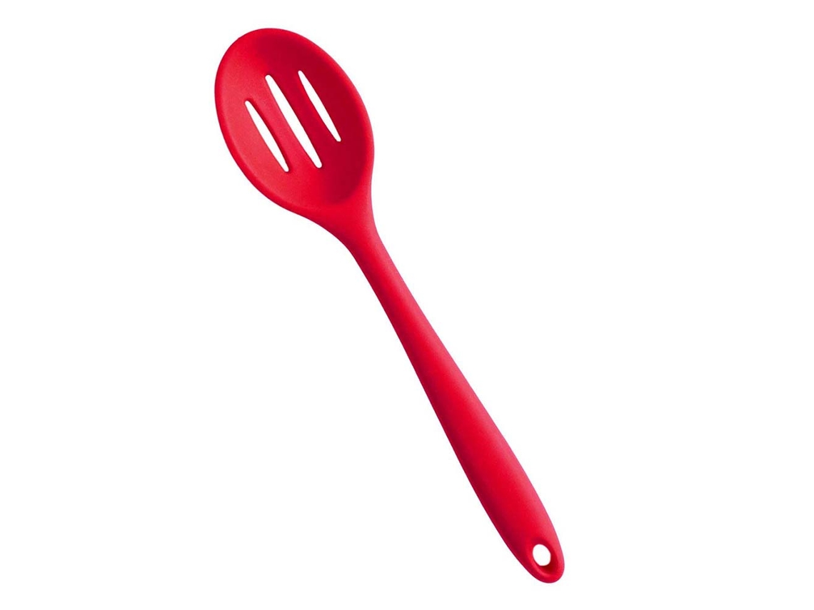 Cucharón de Silicona con Orificio de Drenaje - Rojo JEIIBRZUI