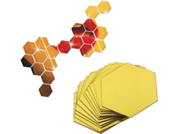 Pegatinas Hexagonales Espejo Acrílico Dorado Pared Decoración Ecológica Estar Dormitorio Cocina Removibles