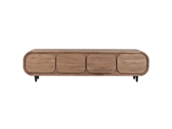 Mueble Tv Teca Reciclada 4 Puertas 200x45x50cm