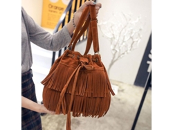 2026-bolsa Bandolera De Cuero Falso Con Flecos Y Borlas Moda Retro Para Mujer