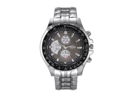 Reloj De Pulsera Analógico De Cuarzo Redondo Para Hombre Con Correa De Aleación (esfera Negra)