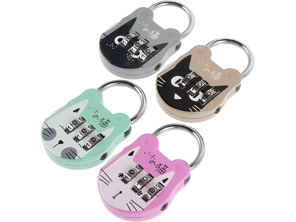 4 Candados Pequeños De Combinación De Acero Inoxidable Con Diseño Resistente A La Intemperie Y Co...