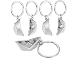 Llaveros De Papel Y Metal Con Forma De Barco, Juego De 5 Piezas, Accesorio Resistente Para Paquetes Y Llaves.