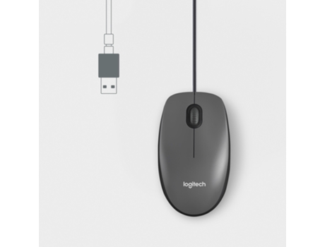 LOGITECH M100 ratón Ambidextro USB tipo A Óptico 1000 DPI
