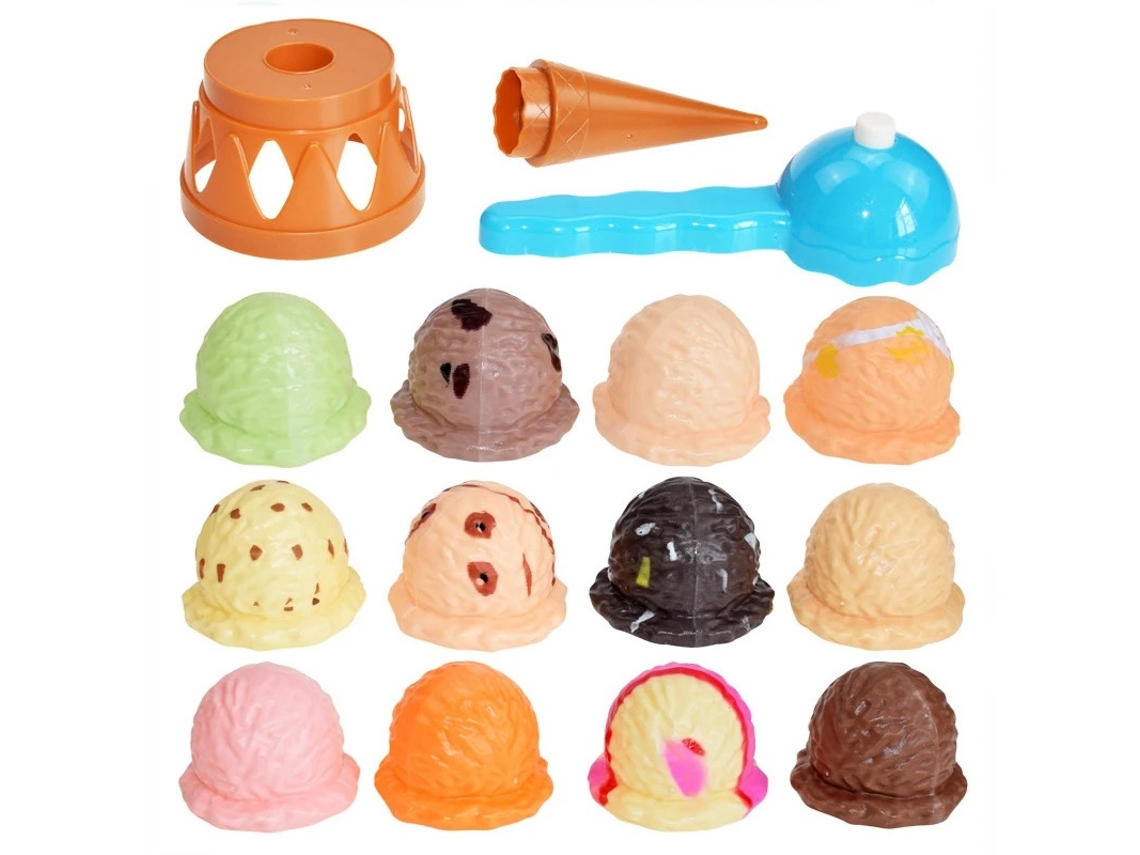 Cocina de juguete que simula comida, juego de helados apilable para simular un hogar. Mdug