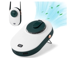 Ventilador portátil para colgar en el cuello, mini ventilador personal, manos libres, recargable por USB, con 3 modos de ajuste. USHION