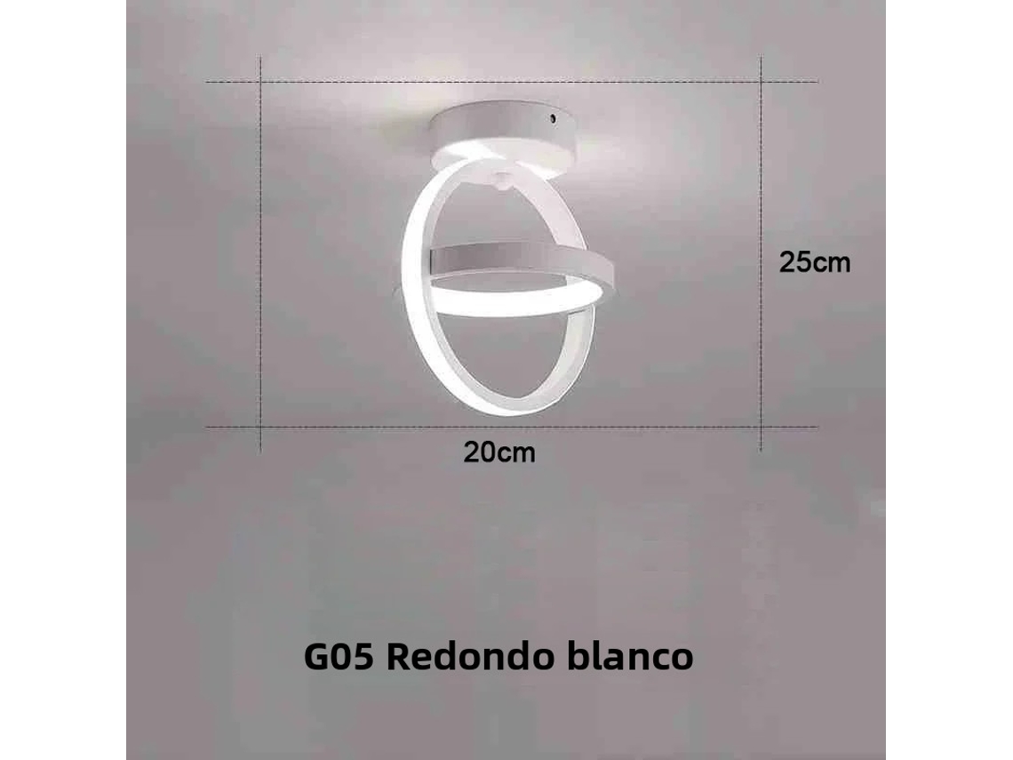 Lámpara de pasillo LED de estilo nórdico moderno MDUG (blanca, 25 W)