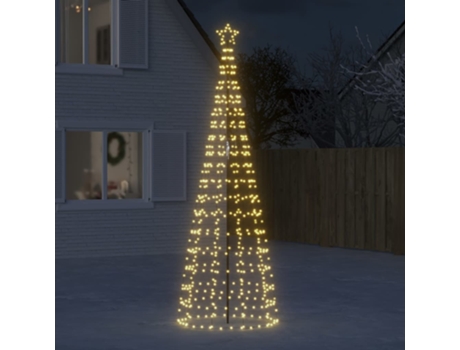 Árbol de Navidad VIDAXL Cono Estacas Leds Blanco (300 cm)