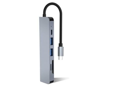 Hub USB C 6 en 1 Estación de acoplamiento con adaptador multipuerto USB C para Macbook Pro y Air Hub USB C con lector de tarjetas 4K Hdmi Usb 3.0 S...