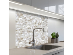 Salpicaderos De Cocina Blanco - Pinceladas - Efecto Relieve 80x80 Cm
