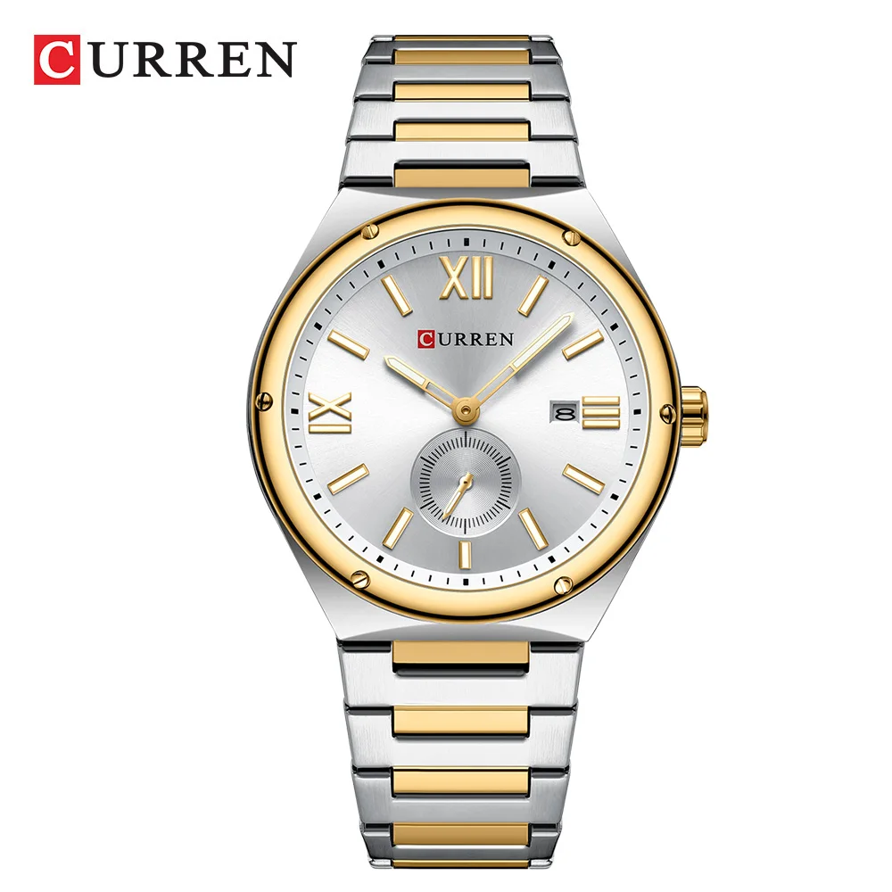 Reloj Para Hombre Resistente Al Agua Con Agujas Luminosas Y Pantalla De Fecha, Caja Cuadrada De Acero Inoxidable.