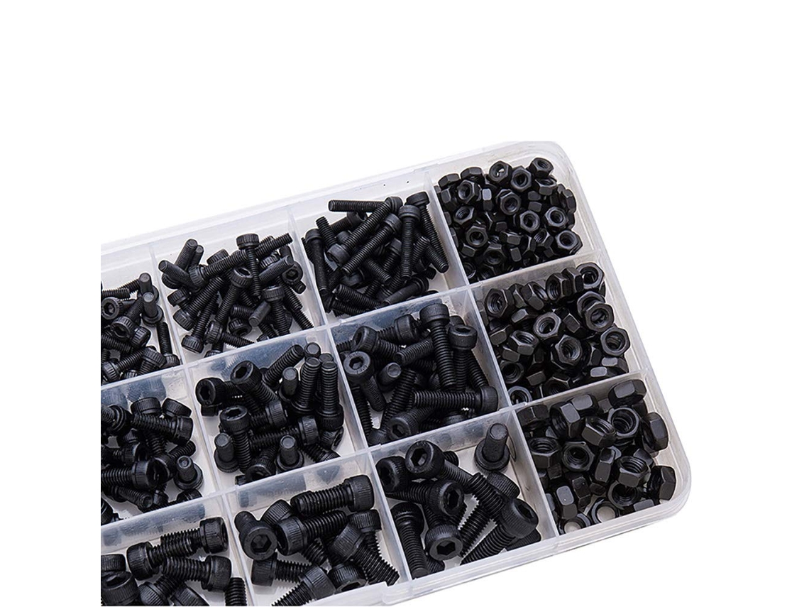 Kit Surtido De 480 Piezas De Tornillos Y Tuercas De Cabeza Hexagonal M3 M4 M5 Duraderos Para