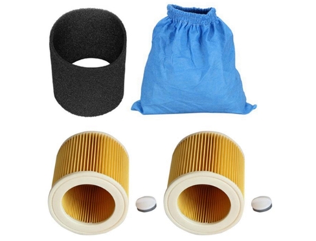 Bolsas de filtro textil, filtro Hepa de espuma húmeda y seca para aspiradora Karcher Mv1 Wd1 Wd2 Wd3, piezas de aspiradora