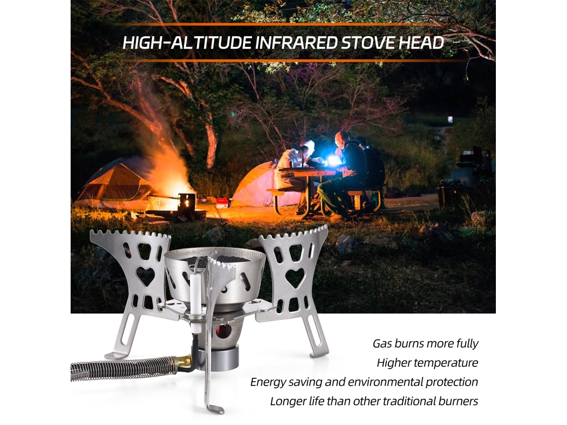 Hornilla De Gas Portátil Para Camping, Ligera Y Plegable, Con Tecnología De Precalentamiento Y Alta Eficiencia Para Grandes Altitudes.