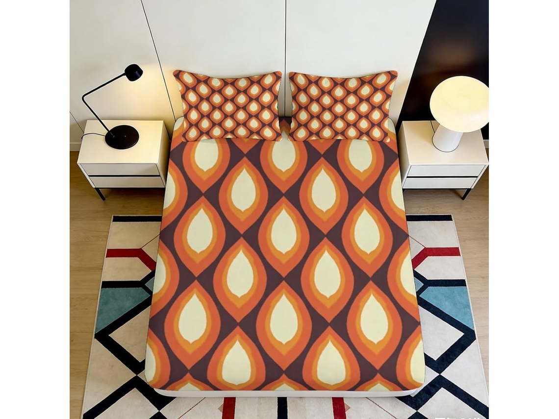Microfibra Estampado Cama Microfibra Diseño Almohada Juego Color 200x25cm