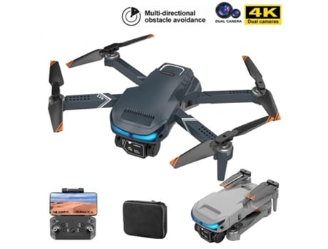 Mini dron plegable XT9 con cámara 4K HD (3 baterías - Duración de la batería: 15 min - Negro) YIZHOOD
