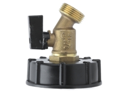Adaptador De Tanque Ibc Tote Com Torneira E Válvula Para Drenagem Conexão De Mangueira Fêmea