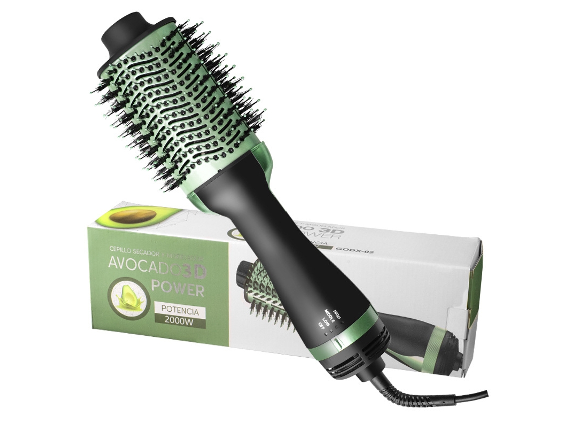 El Cepillo Secador De Pelo Avocado Se Desliza Sin Esfuerzo Por El Cabello Para Un Acabado Suave Y Sedoso. Accesorio Multifuncional.
