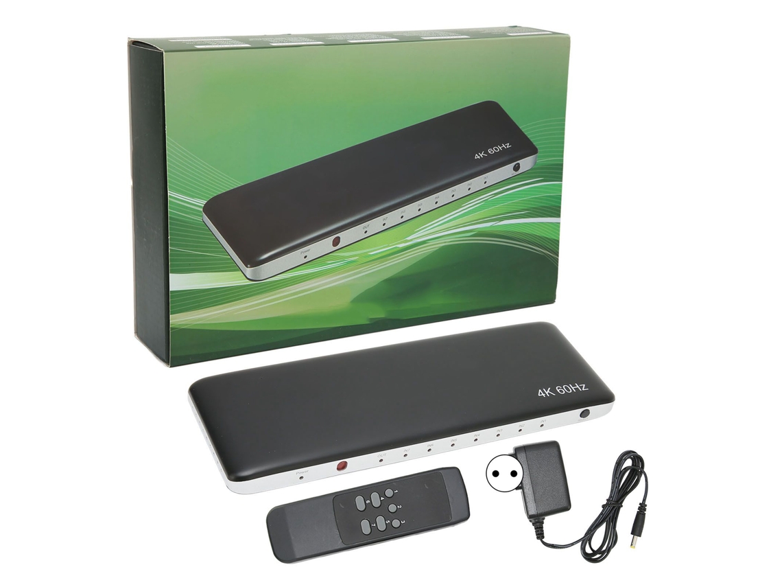 Conmutador De Interfaz Multimedia Hd 7 Entradas 1 Salida 4k A 60 Hz Control Remoto Conmutador De Vídeo Hd Para Xbox 360