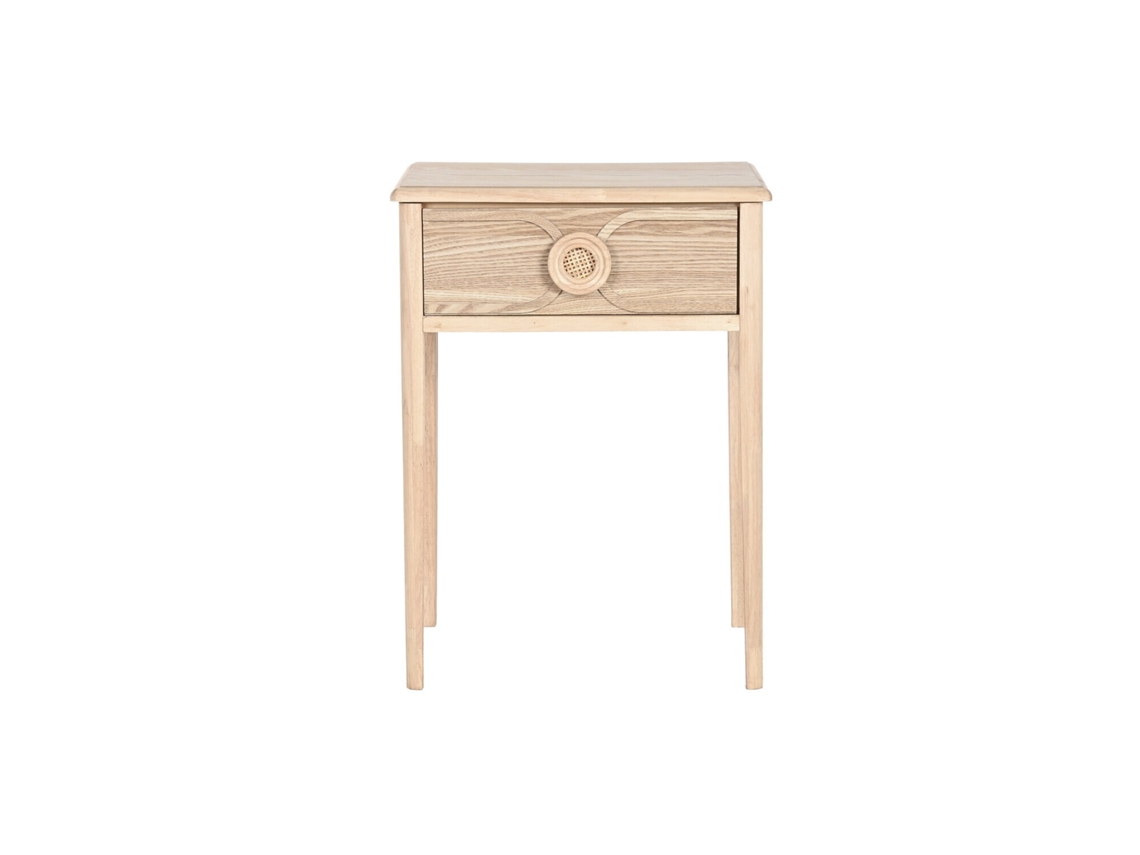 Mesita De Noche Abeto Mdf Natural 48x35x65cm