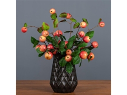 Ramo de manzanas artificiales para decoración del hogar con hojas