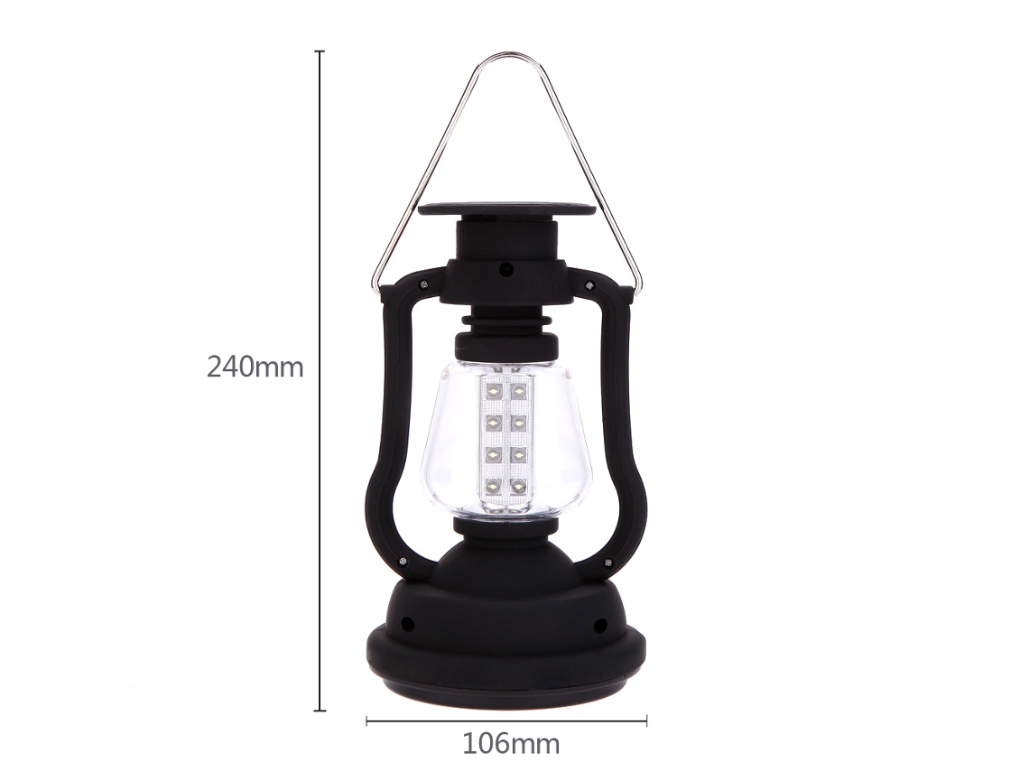 Linterna Led De Camping Lixada De 120 Lúmenes, Resistente Al Agua, Recargable, Solar, Portátil, Para Emergencias En Camping.