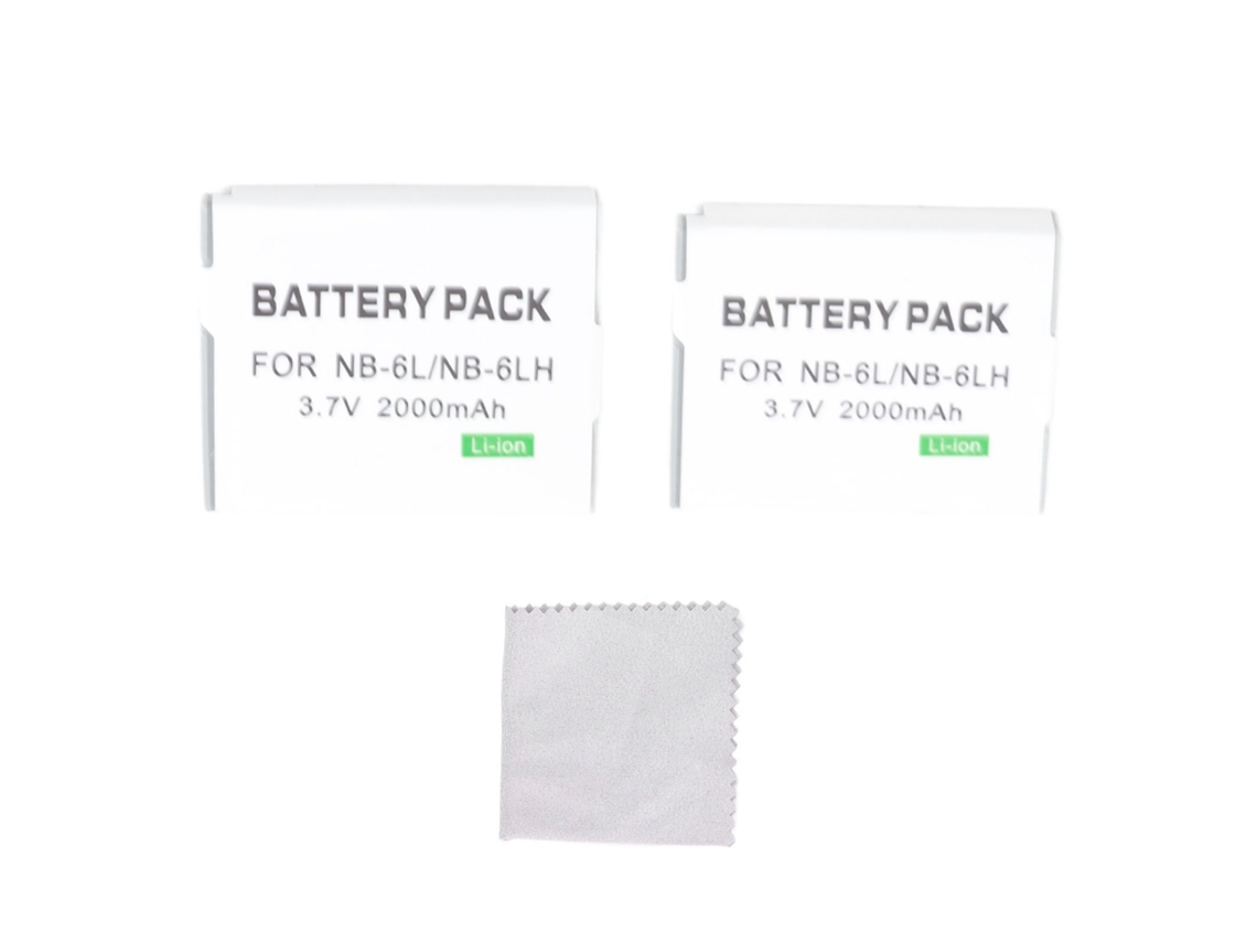 2 Baterías Nb 6l 6lh De 2000 Mah Y 3,7 V Para Cámaras Powershot Sx710 Hs, Sx520 Hs Y Otras.