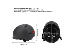 Rebe-casco De Bicicleta Con Luz Trasera Para Adultos Hombres Mujeres Urbanos Commuting Biking Cycling Negro