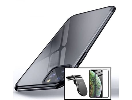 Carcasa + Protector Cristal Templado + Soporte L Safe Driving iphone 13 Mini PHONECARE SlimArmor Negro
