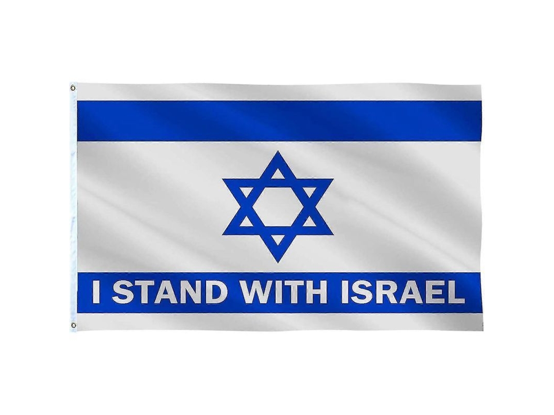 Bandera "Yo apoyo a Israel", símbolo de apoyo, bandera nacional israelí con ojos de latón Qiz229150x240cm 150x240cm