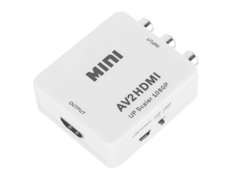 Convertidor AV a HDMI Convertidor RCA a HDMI Convertidor AV2HDMI de alta definición Convertidor de premio en carga para PAL NTSC3.58 NTSC4.43 SECAM...
