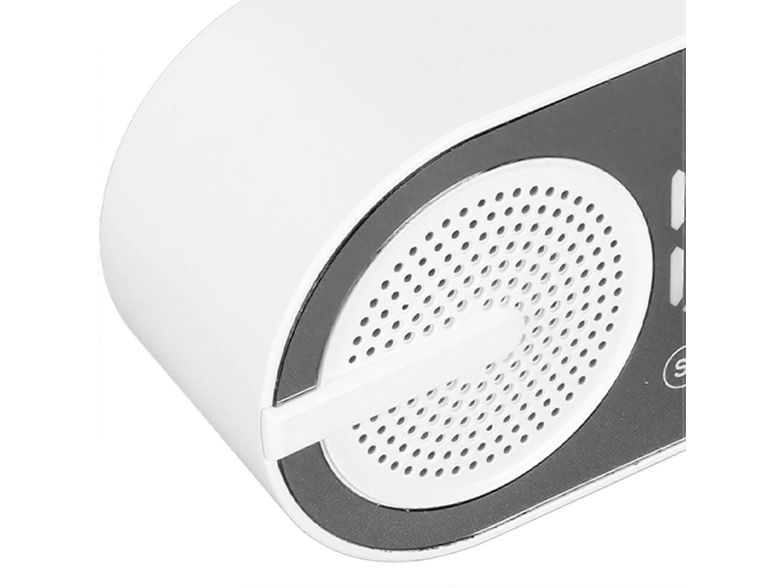 Reloj de espejo con altavoz Bluetooth 5.0, radio FM con graves potentes, despertador digital recargable con doble IA Yunzii