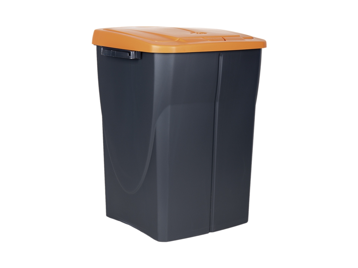 Lixeira para reciclar 45 litros de cor laranja 36,5 x 36 x 51 cm COFAN