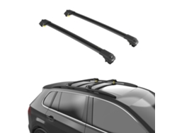 Barras de Techo Air-1 Volkswagen Golf Variant Mk7-5G 2012 2013 2014 2015 2016 2017 2018 2019 2020 2021 2022 2023 2024 Rieles Elevados Negro TURTLE