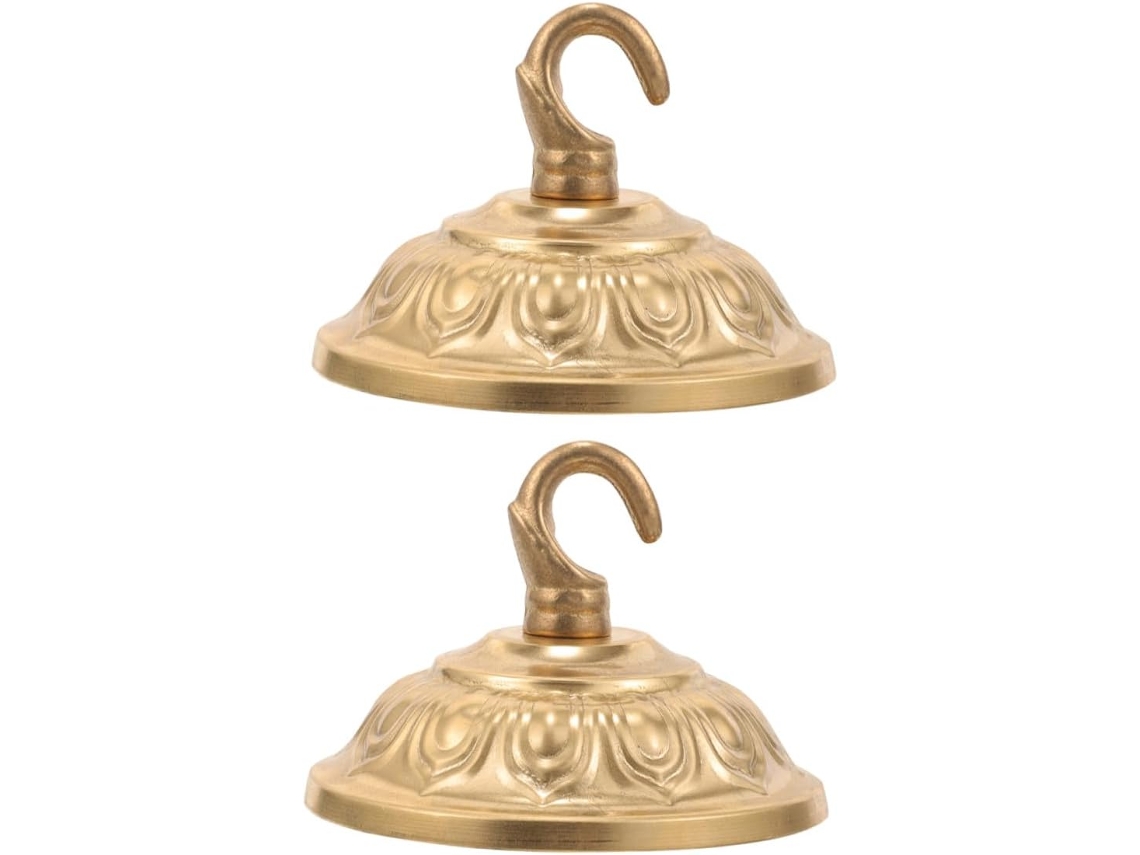 Rosetón De Techo Metálico Con Gancho De Cobre Macizo Y Placa De Cubierta Colgante.