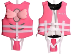 Chaleco salvavidas infantil para niños de 7 a 12 años/19 a 30 kg, talla G/gg Eifson (alas rosas)