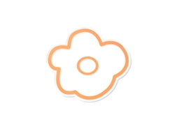 Posavasos acrílico con forma de flor, transparente, naranja NEVEANCE