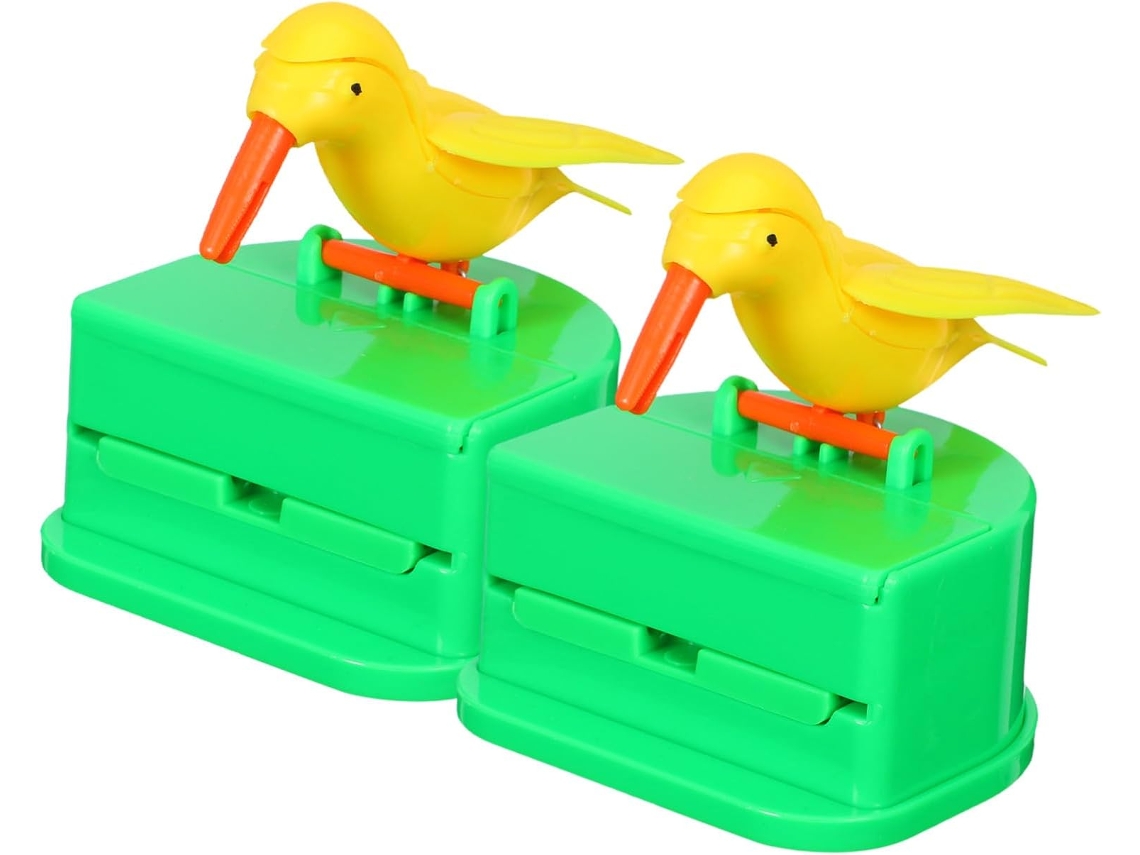 2 Dispensadores Palillos Pajarito Botón Presión, Automáticos Compactos, Para Cocina/viaje