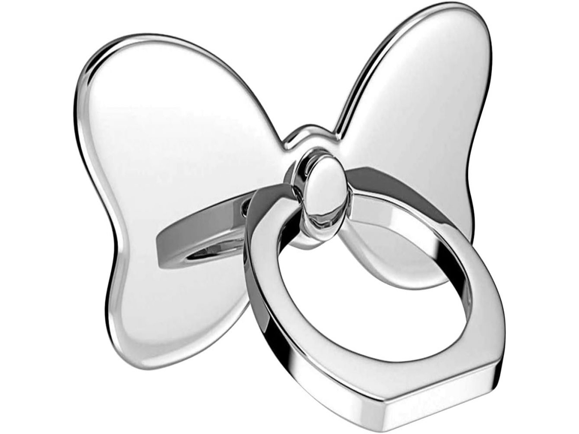 Anillo para iPhone, soporte para teléfono celular con forma de mariposa, soporte metálico giratorio de 360° para teléfonos inteligentes, iPhone, Samsung