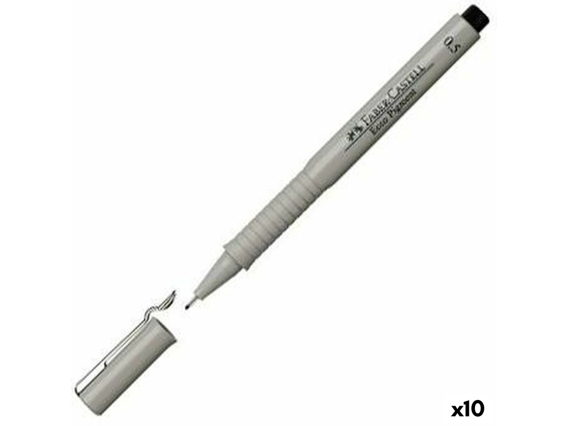 Rotuladores FABER-CASTELL ecco pigment 0,5 mm Negro 10 unidades