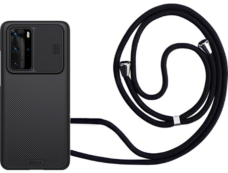 Funda Huawei P40 Pro Camshield con Collar Negro