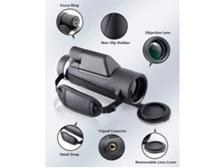 Telescopio monocular 80x100 de gran aumento para adultos con adaptador de prisma Bak4, fácil de transportar y con asa de reposabrazos adecuada. Yizhood