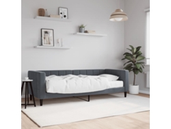 Sofá Cama Con Colchón Terciopelo Gris Oscuro 80x200 Cm