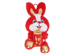 Juguete De Mascota Conejo De Peluche Bonito Festivo Exquisito Para Año Nuevo 2023 Festival De Primavera Tipo 5