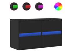 Mueble de pared con luces LED negras MAISON EXCLUSIVE (80x31x45 cm)