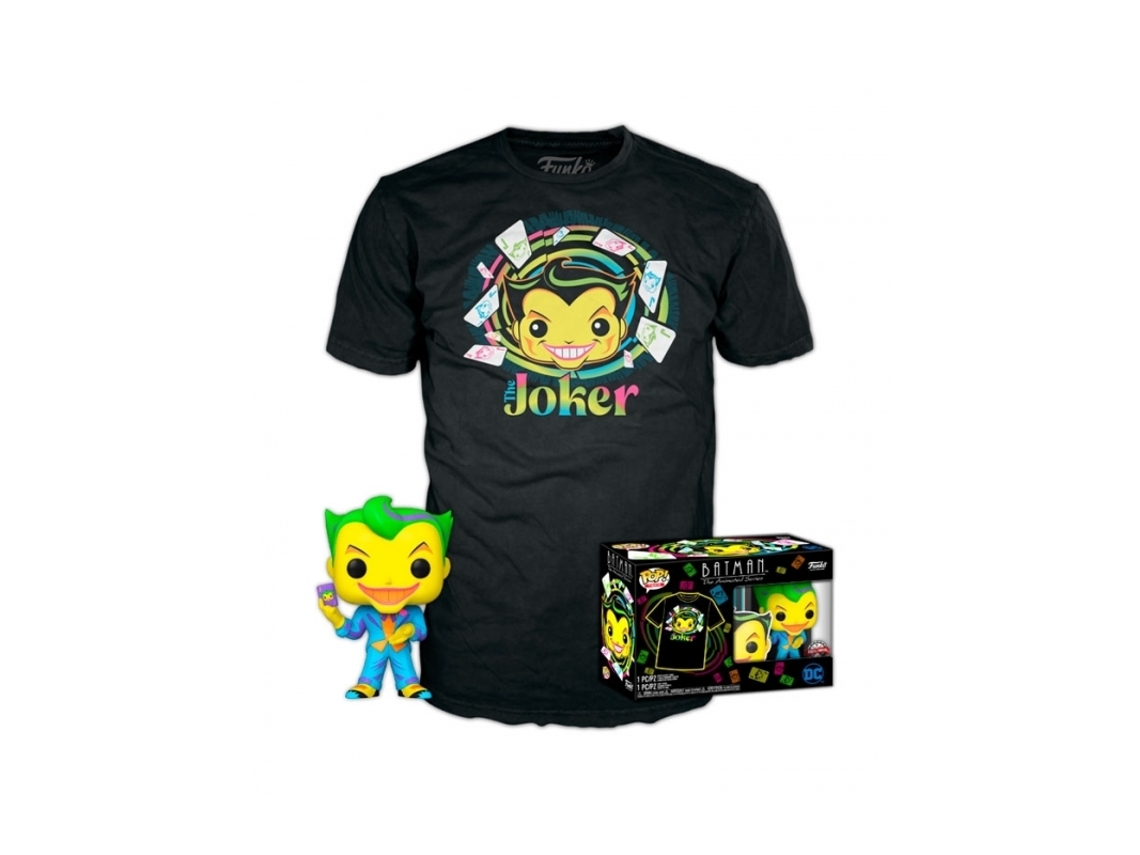 Figura + Camiseta FUNKO Pop! DC Batman: Joker BKLT (Talla: L)