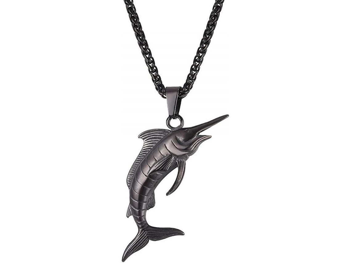 Collar Con Colgante De Tiburón, Pez Y Delfín Para Hombres Y Niños Con Acero Inoxidable Cpd