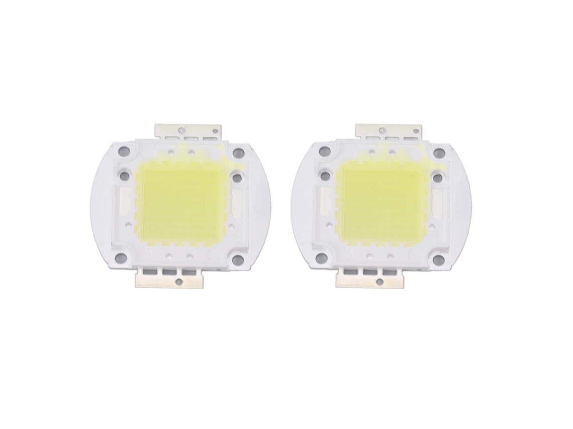 2 Chips Led Redondos De 100 W Alta Potencia, Luz Blanca 9600 Lúmenes Y 6000 K, Ideales Para Iluminac