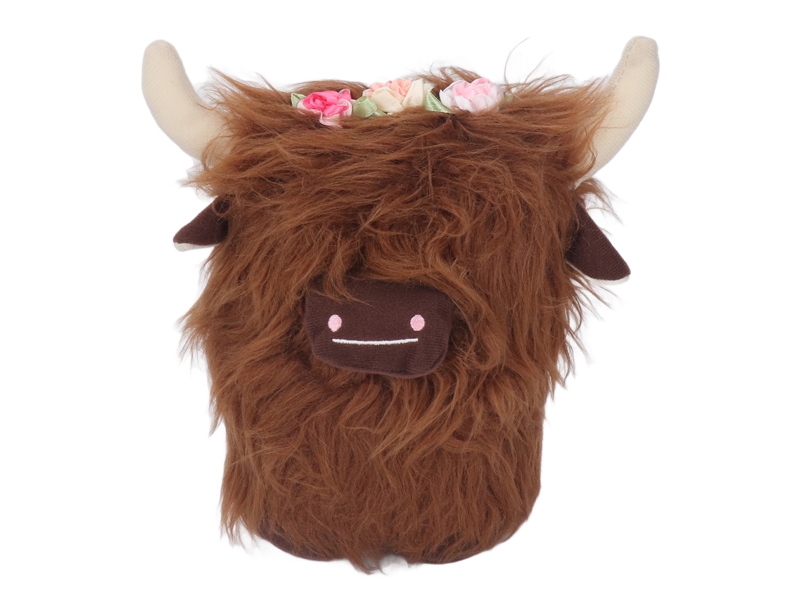 Peluche Suave De Vaca De Las Tierras Altas, Muñeco De Vaca Marrón Para Decoración Del Hogar