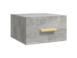 Mesa Cabeceira LOVELY HOME Mesinha Montagem na Parede 35X35X20 Cm Cinzento Cimento